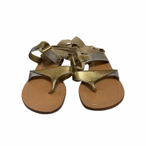 Sarah Flint Gold/Silver Metallic Sandals